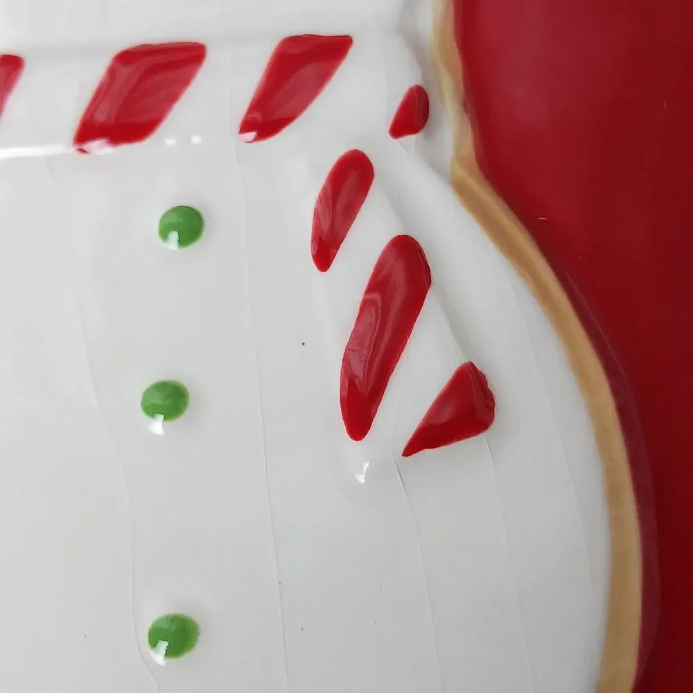 HALLMARK SNOWMAN FAMILY  15'' OVAL SERVING PLATTER-CRAZING